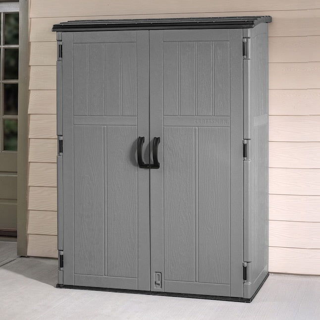 CRAFTSMAN 4.5-ft x 2.5-ft Vertical Gray Lean-to Roof Plastic Resin Storage Shed