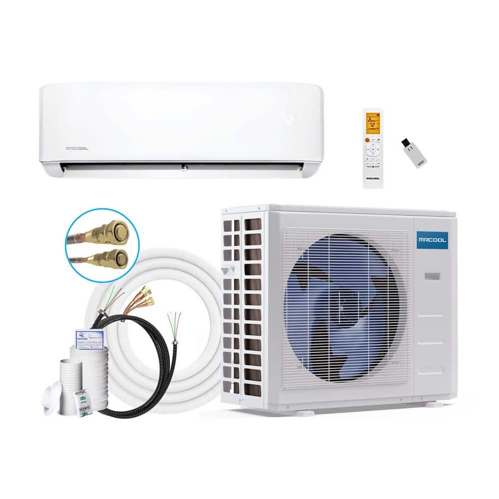 MRCOOL DIY 5th Gen 12000 BTU 23.5 SEER2 1-Ton Mini-Split Heat Pump Complete System-25 ft. Pre-Charged Line Set-115-Volt-R454B DIY-12-HP-WM-115D25-O-CMB