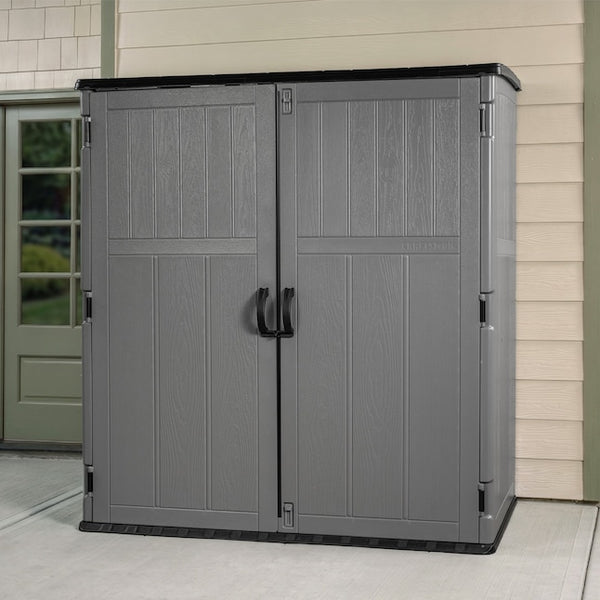 CRAFTSMAN 6-ft x 4-ft Vertical Gray Lean-to Roof Plastic Resin Storage Shed